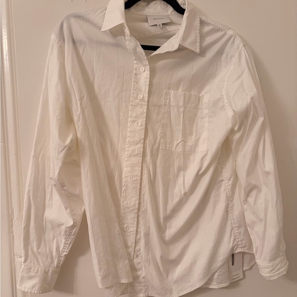 Reformation White Eli Oversized Shirt - Picture 2 of 5